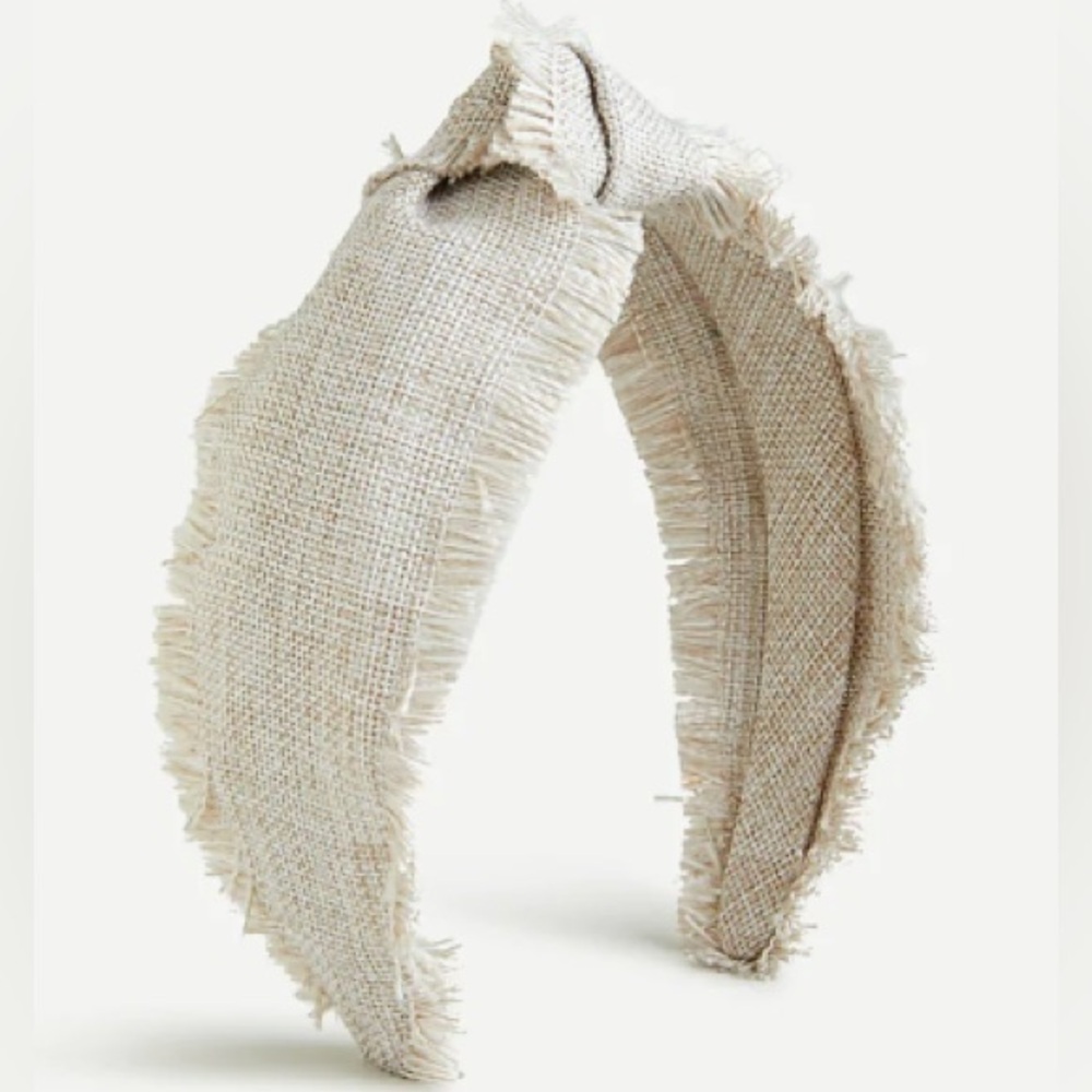 J.Crew Knot headband with frayed edge